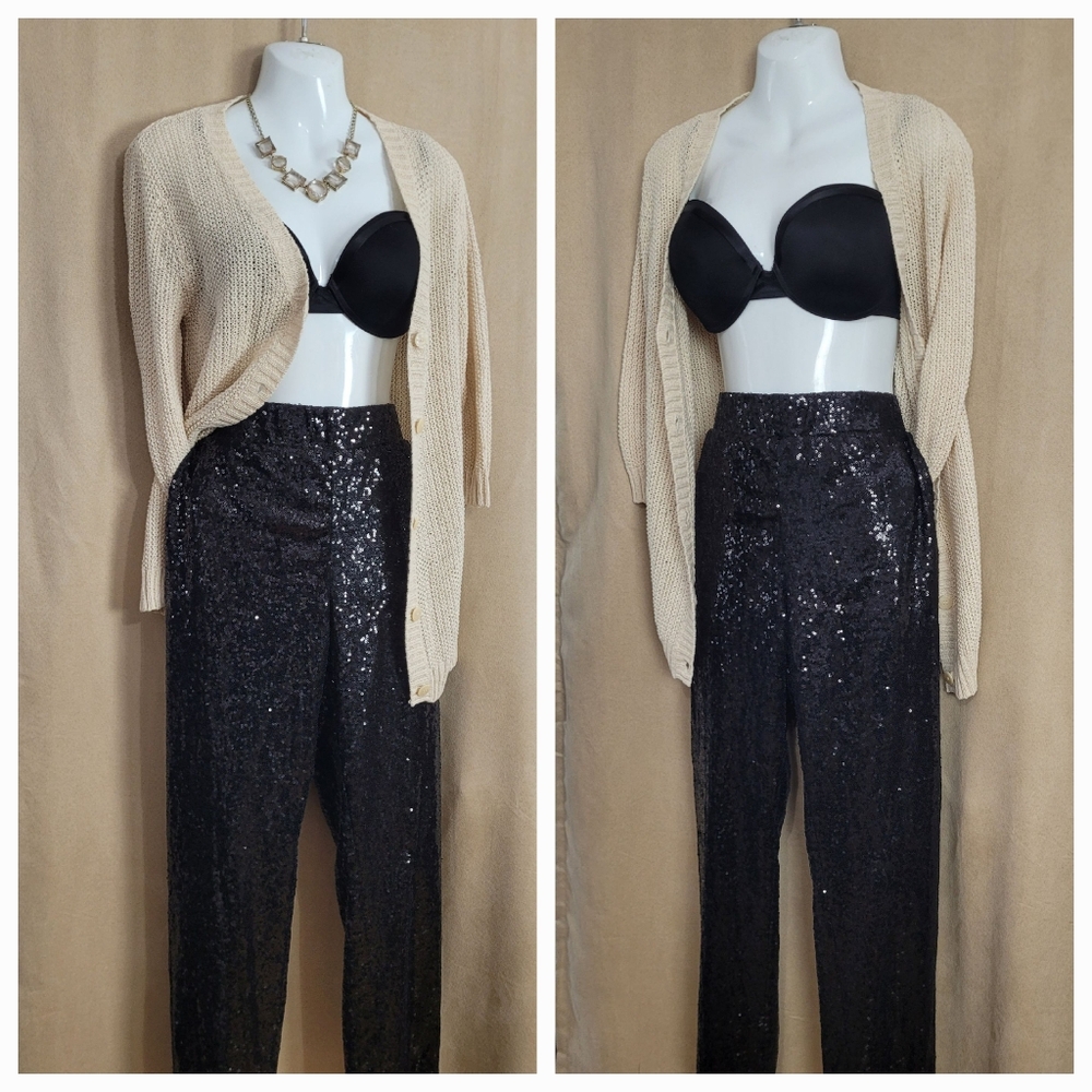 7 For All Mankind Sequin Joggers / M - Picture 5 of 8